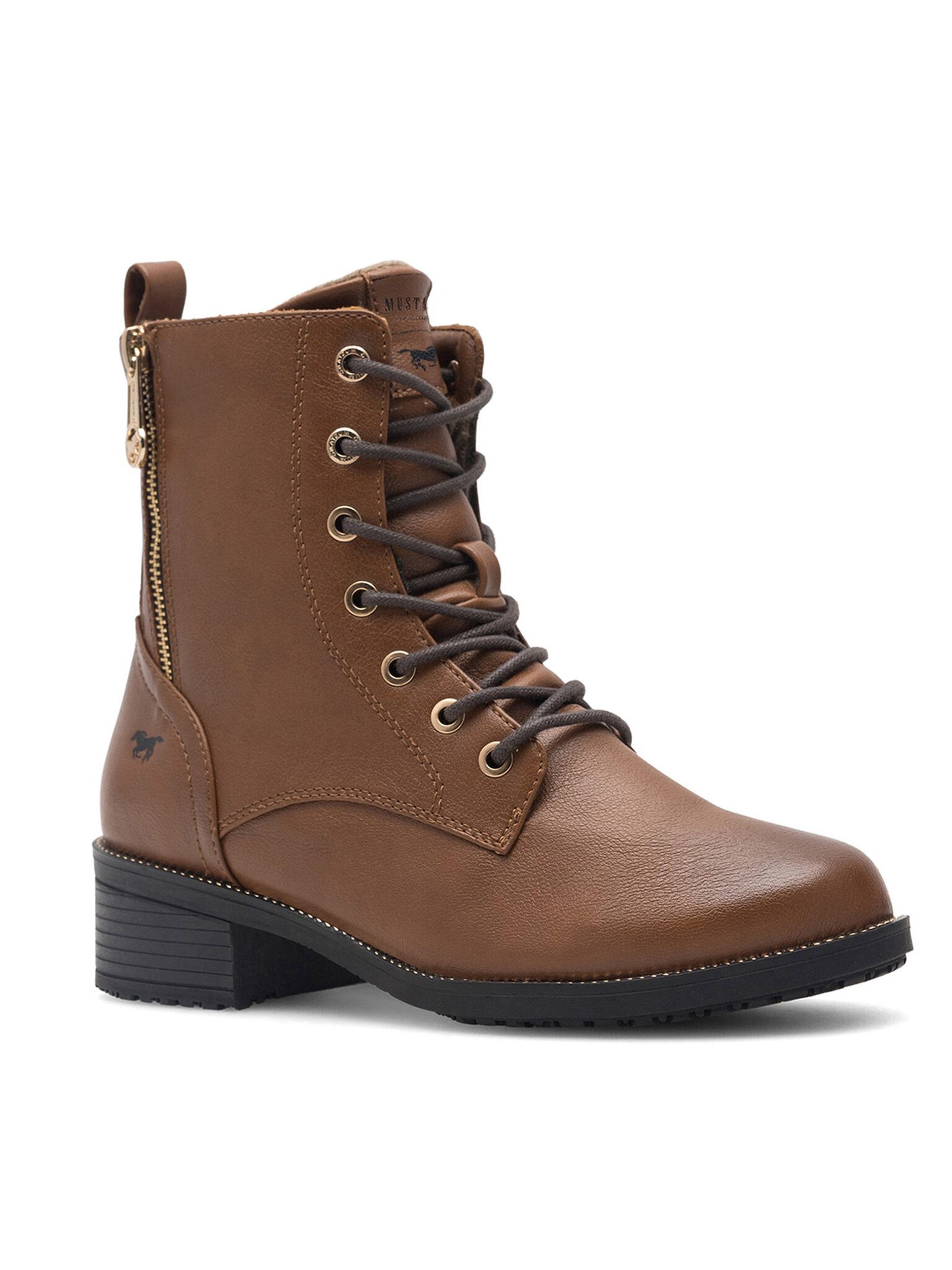 MUSTANG Mustang Schnürschuhe Damen 1402-502 Braun Schnürboots