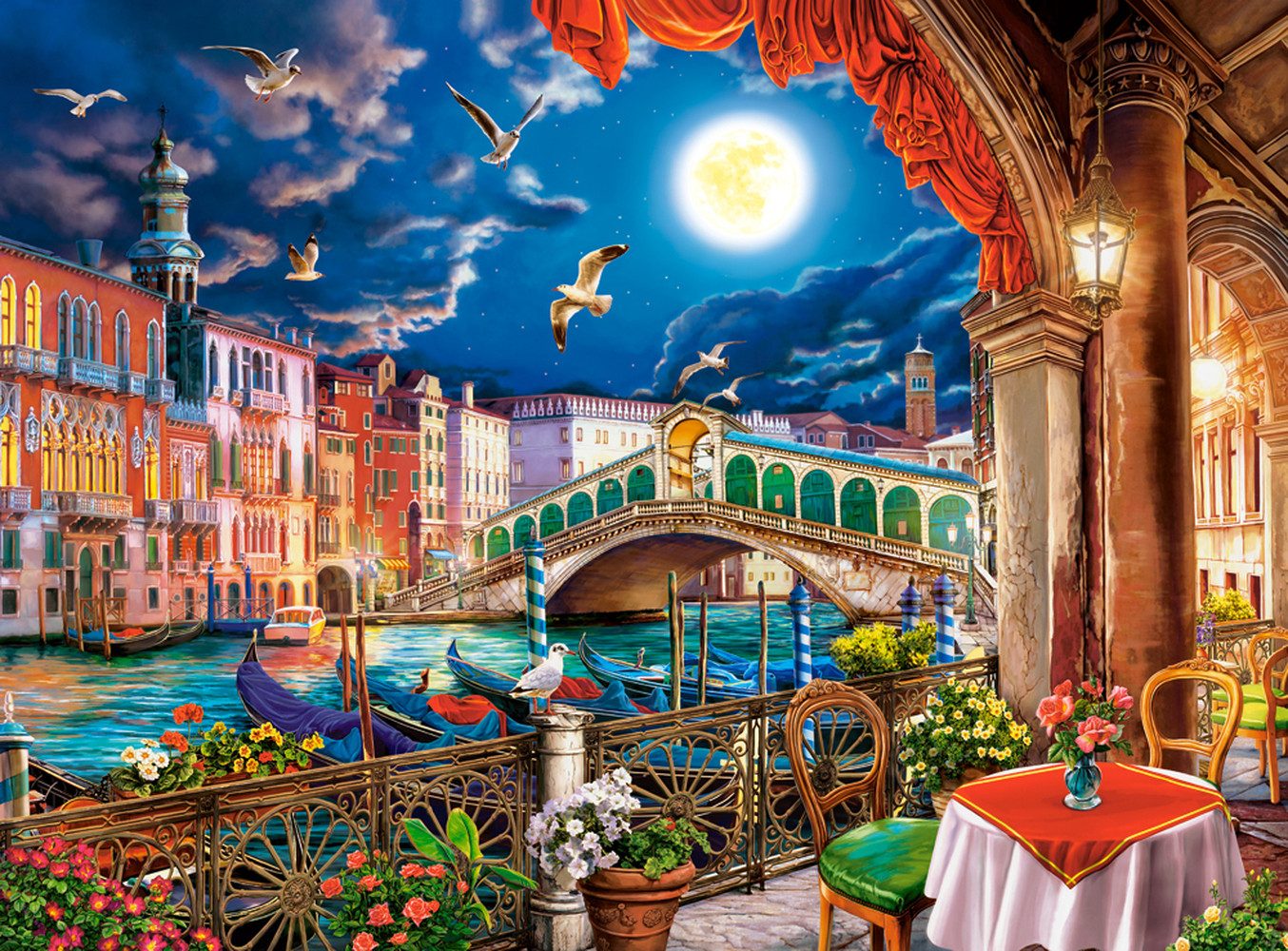 Castorland Puzzle Eine romantische Nacht in Venedig, Puzzleteile