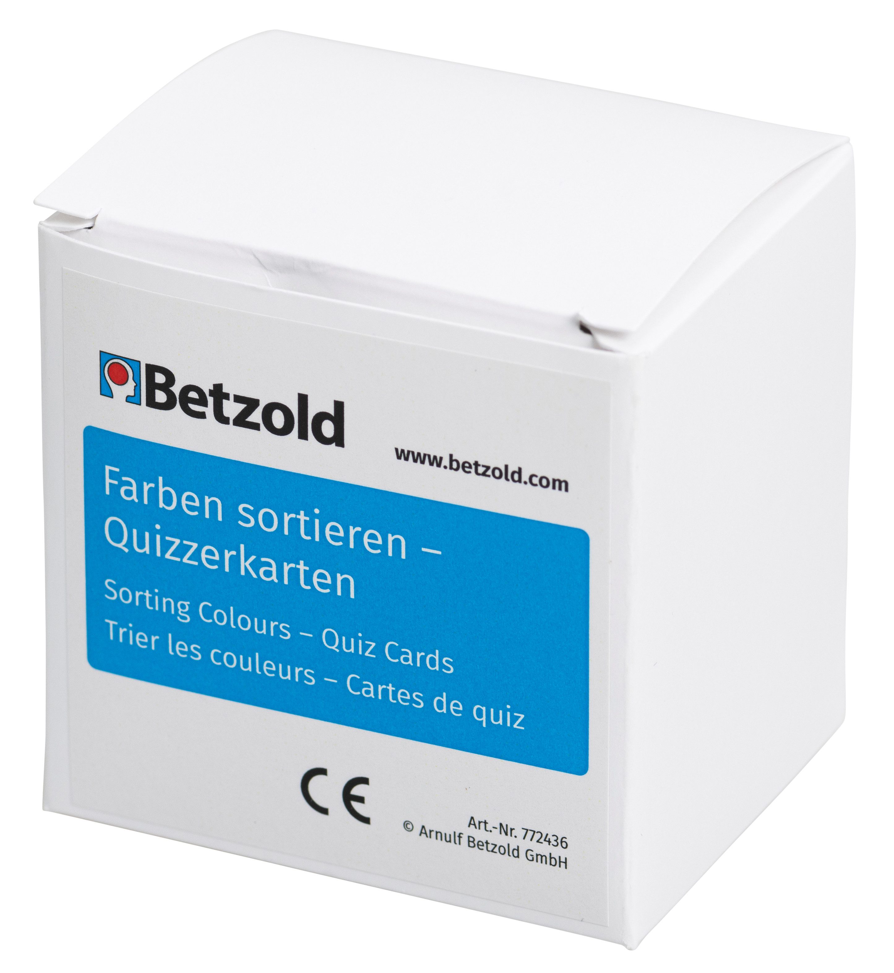 Betzold Tischkartenhalter Farben sortieren – 96 Quizzerkarten für Kinder, Karton