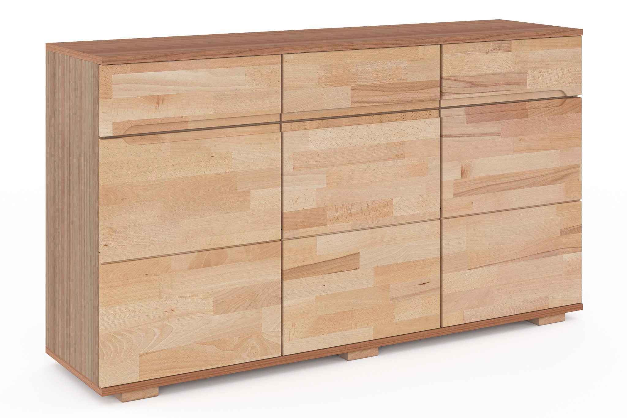 Home affaire Sideboard VKB10: teilmassiv korpus Kernbuche, 6Fächer geschlos günstig online kaufen