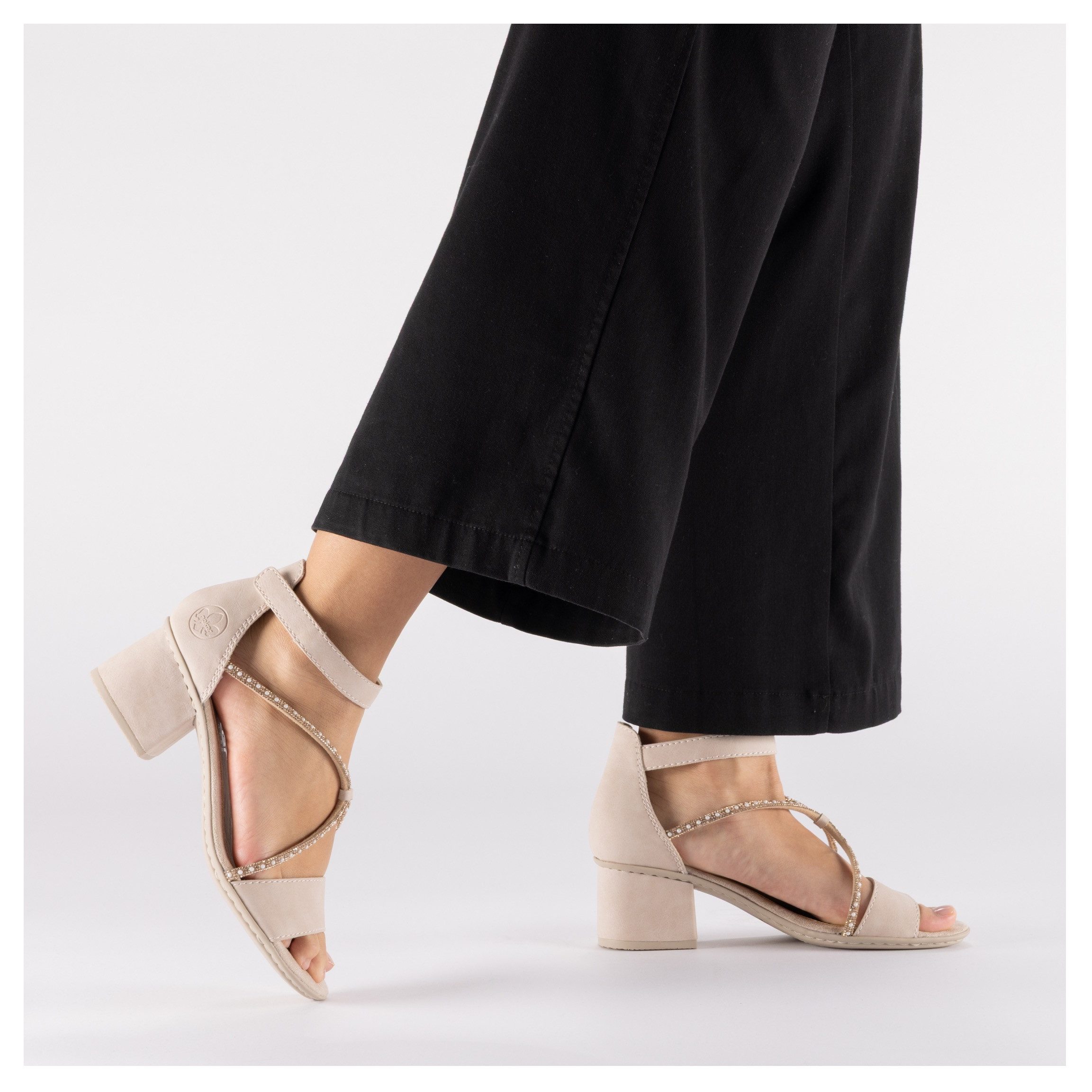 Rieker Sandalette Sommerschuh, Sandale, Blockabsatz, mit praktischem Klettverschluss