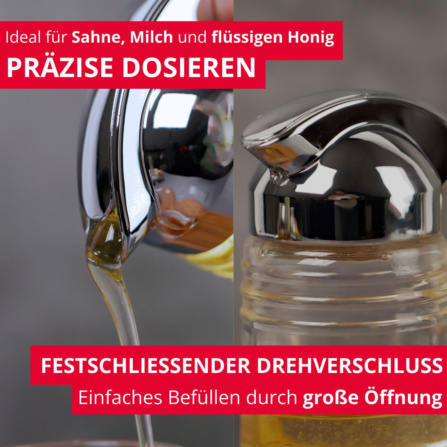 WESTMARK Milchkännchen Sahnegießer/ Honiggießer, Fassungsvermögen: 150 ml