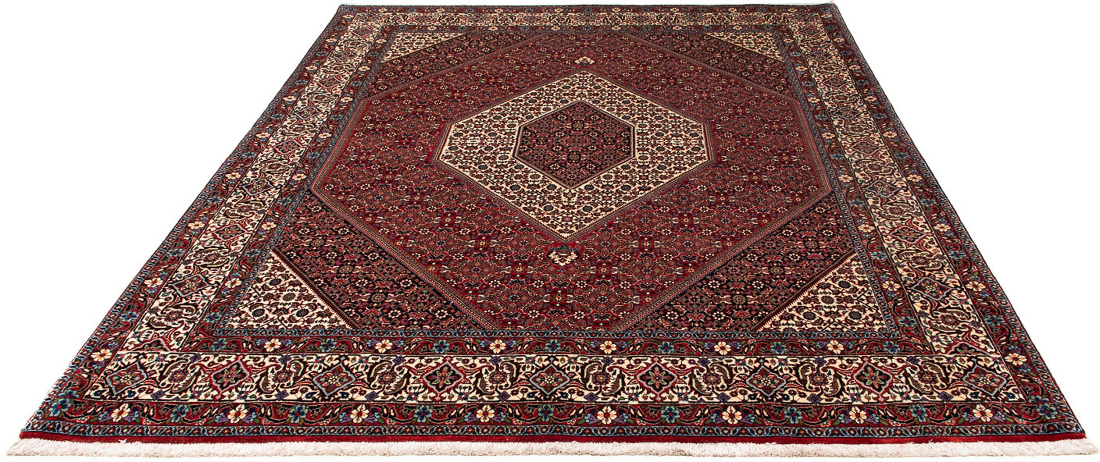 Orientteppich Perser - Bidjar - 251 x 203 cm - dunkelrot, morgenland, rechteckig, Höhe: 15 mm, Wohnzimmer, Handgeknüpft, Einzelstück mit Zertifikat