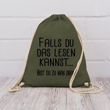 Shirtracer Turnbeutel Falls du das lesen kannst..., Sprüche Statement mit Spruch