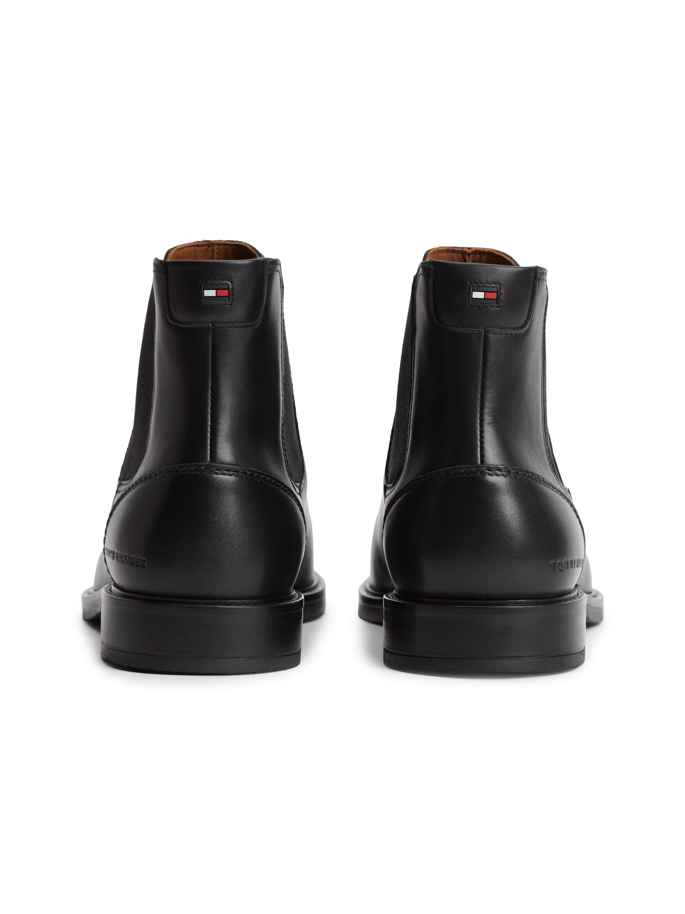 Tommy Hilfiger CORPORATE DRESSY LTH CHELSEA Chelseaboots Stiefelette, Businessboots mit Used Finish