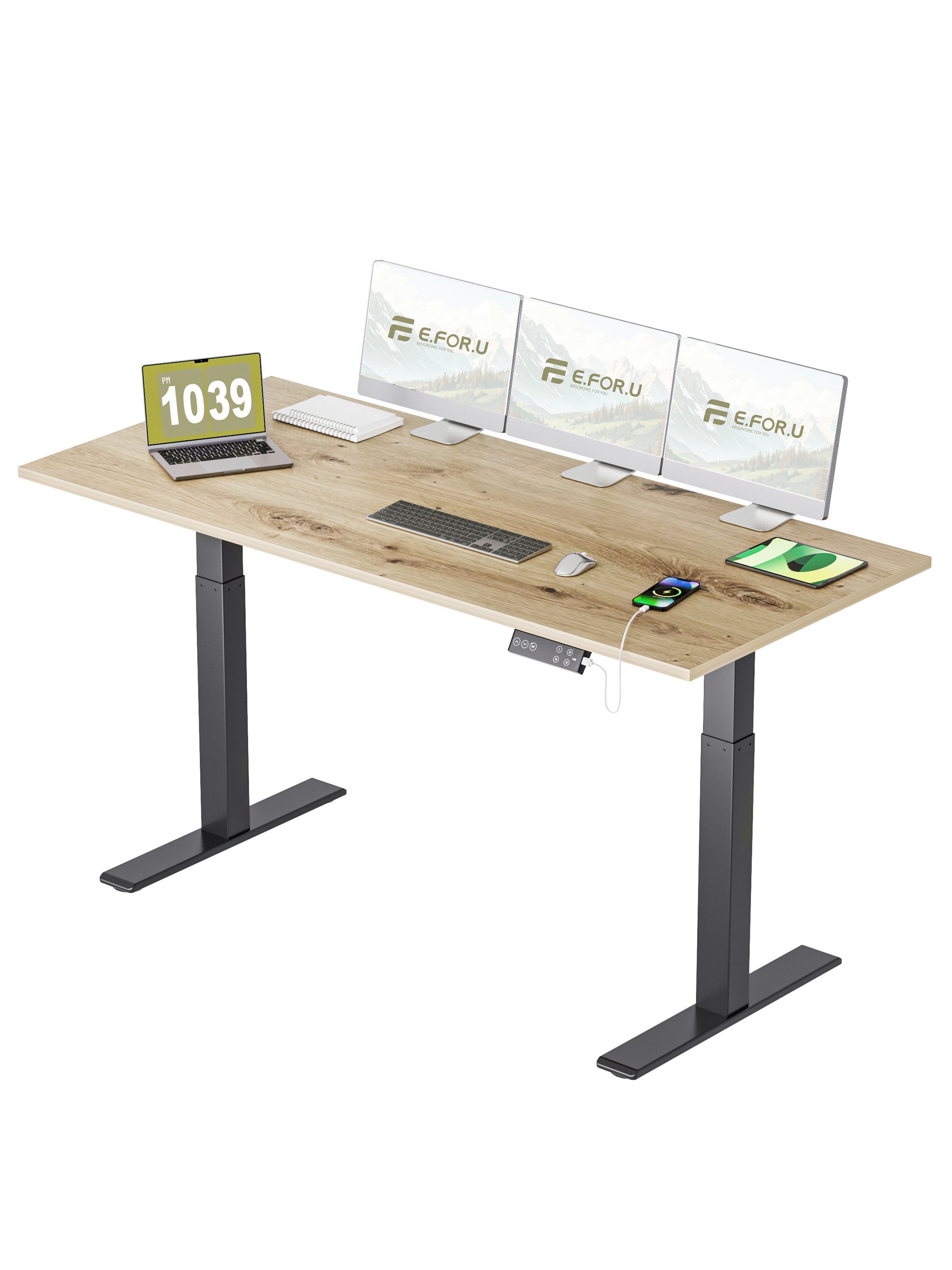ERGOFINO Schreibtisch DT20LT höhenverstellbarer Schreibtisch (180x80 cm, 2 günstig online kaufen