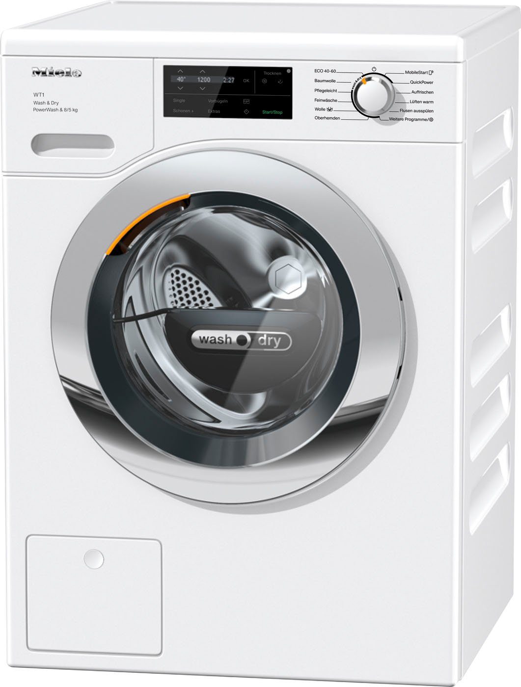 Miele Waschtrockner WTI360 WPM PWash 8/5 kg, 8 kg, 5 kg, 1600 U/min, unterbaufähig, Single Wash&Dry