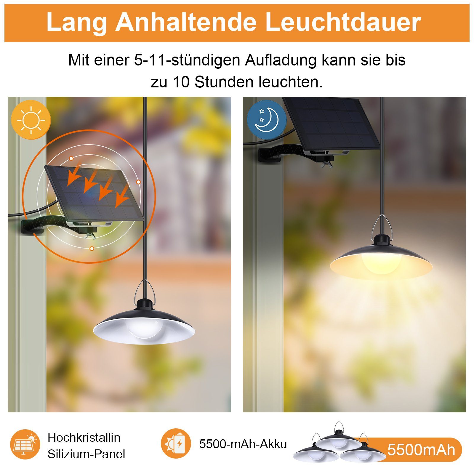 Rosnek LED Solarleuchte für Innen & günstig online kaufen