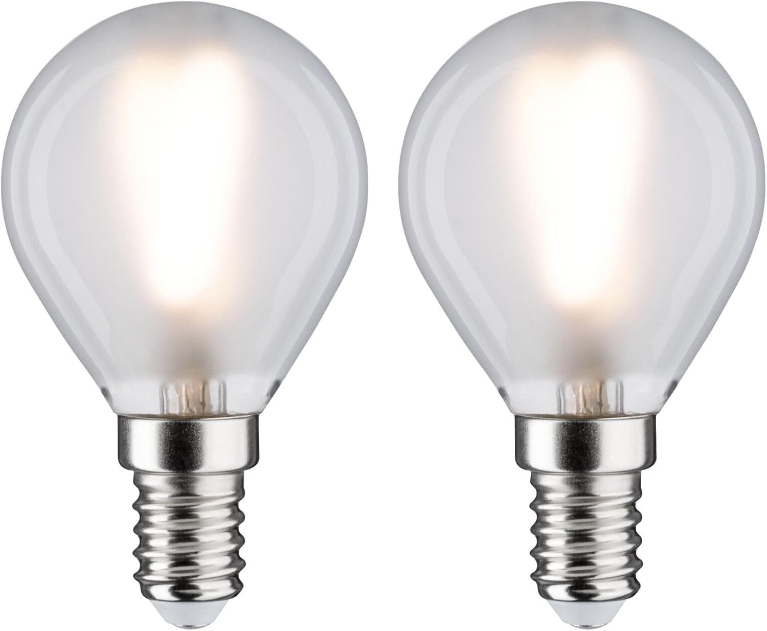 Paulmann LED-Leuchtmittel, 1 St., Paulmann 2er Pack LED Tropfen, Ø 45 mm, 3W = 25W, E14, 250 lm, matt, 2