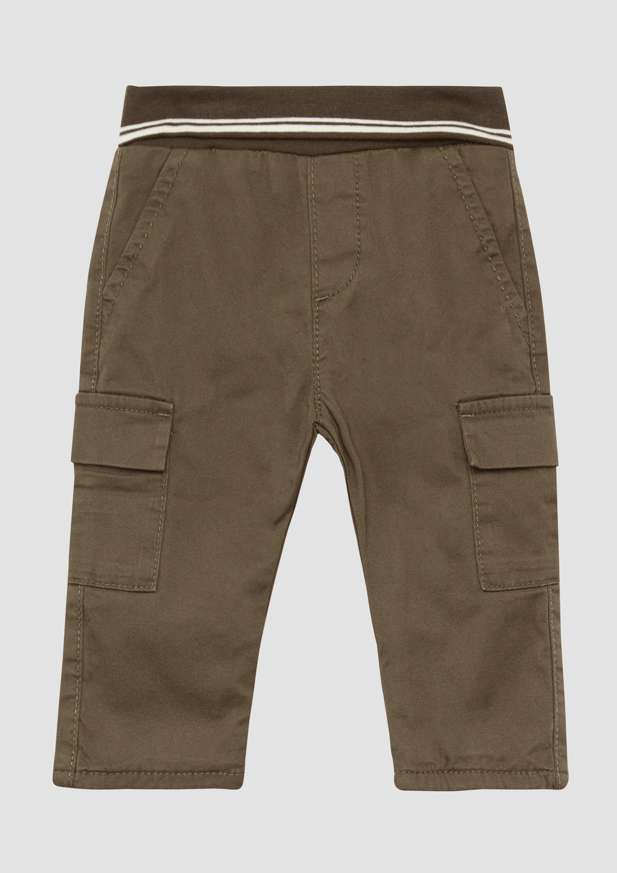 s.Oliver Chinos Hose Gefütterte Twill-Hose mit Cargotaschen