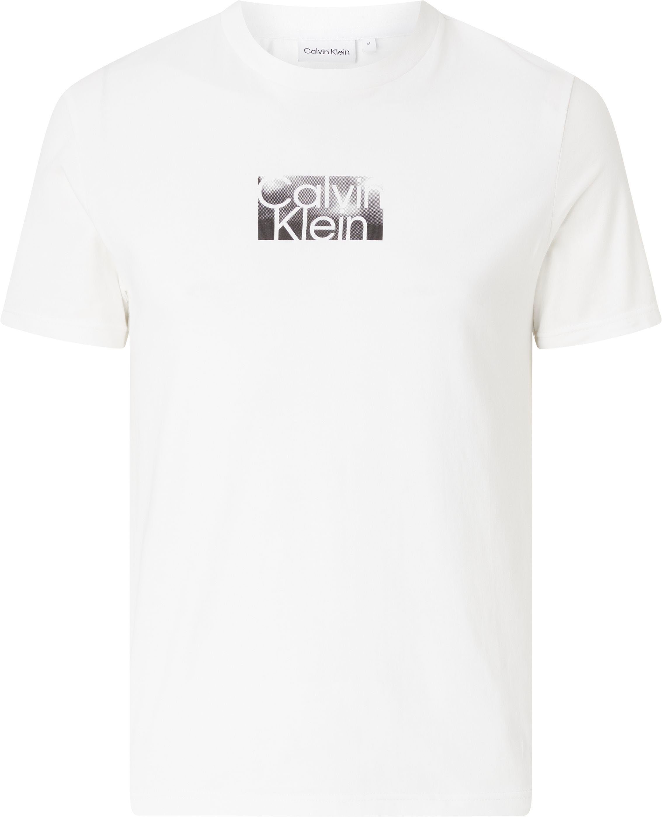 Logoschriftzug Calvin T-Shirt Klein weiß mit Big&Tall