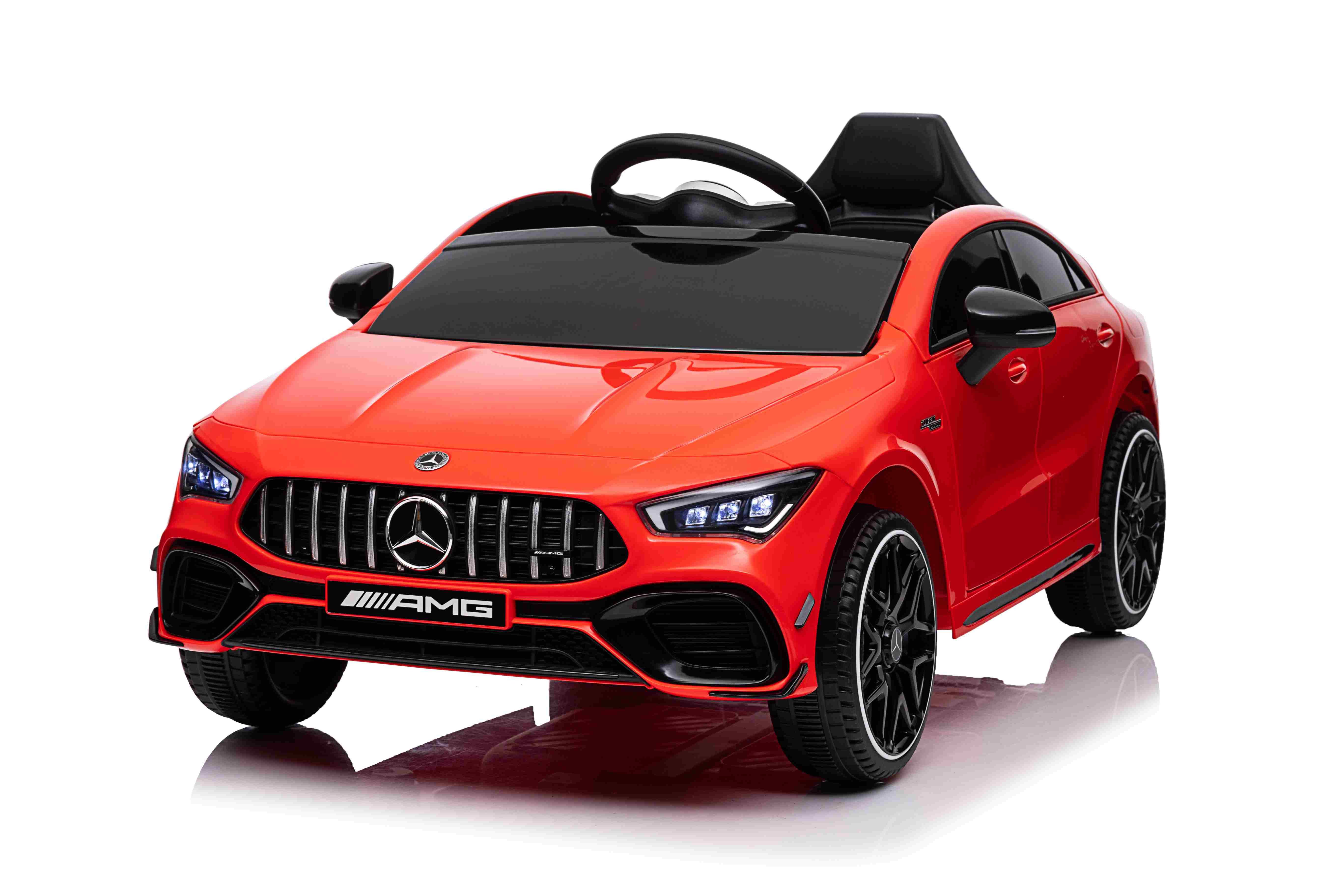 BoGi Elektro-Kinderauto Mercedes-Benz CLA 45s AMG 12V – Sportwagen mit Sound, Fahrspaß für Kinder mit Stil – Mercedes-Benz CLA 45s AMG
