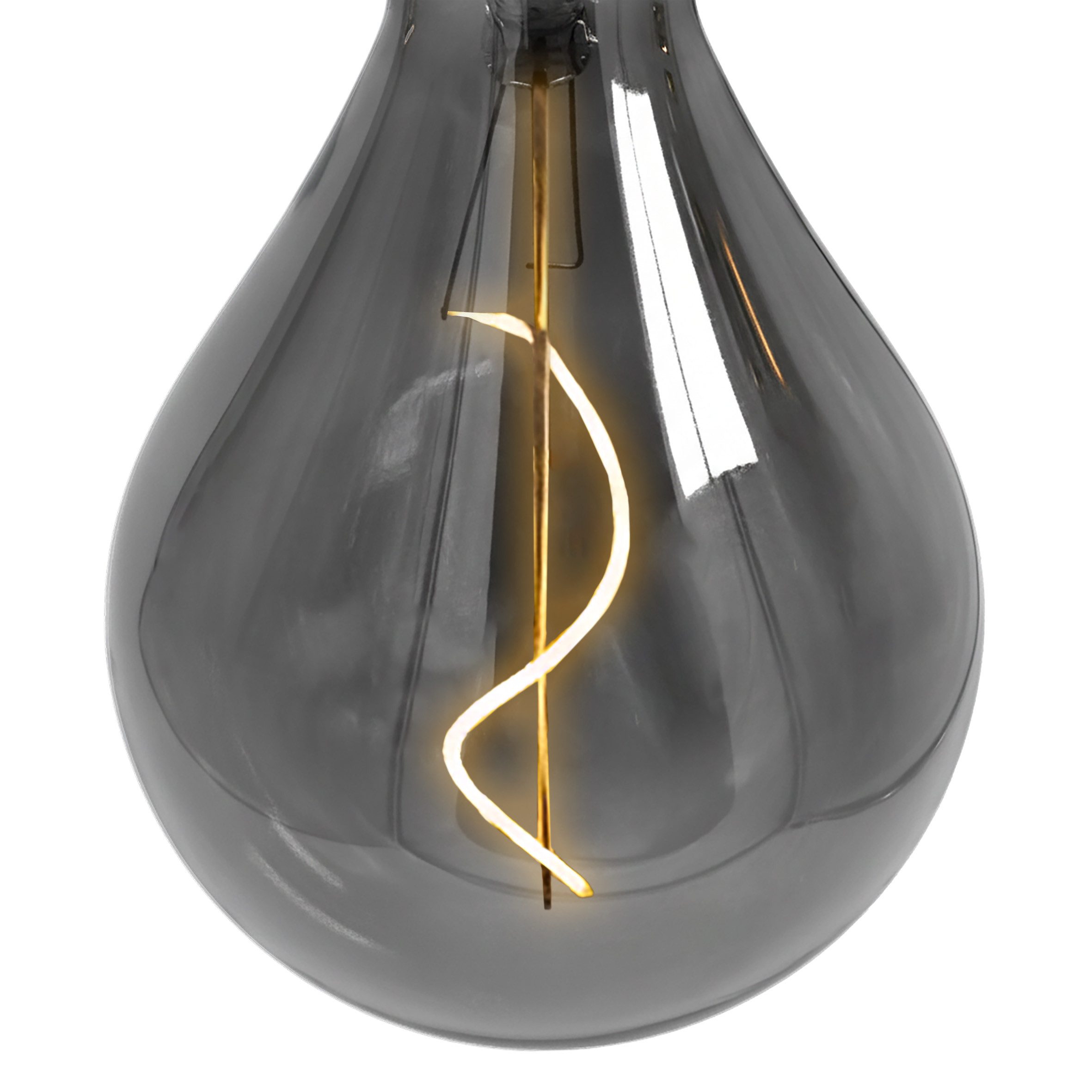 Spetebo Dekoobjekt Industrial Look Pendelleuchte (LED, 1 St., XL), Glas Glühbirne zum hängen mit Timer