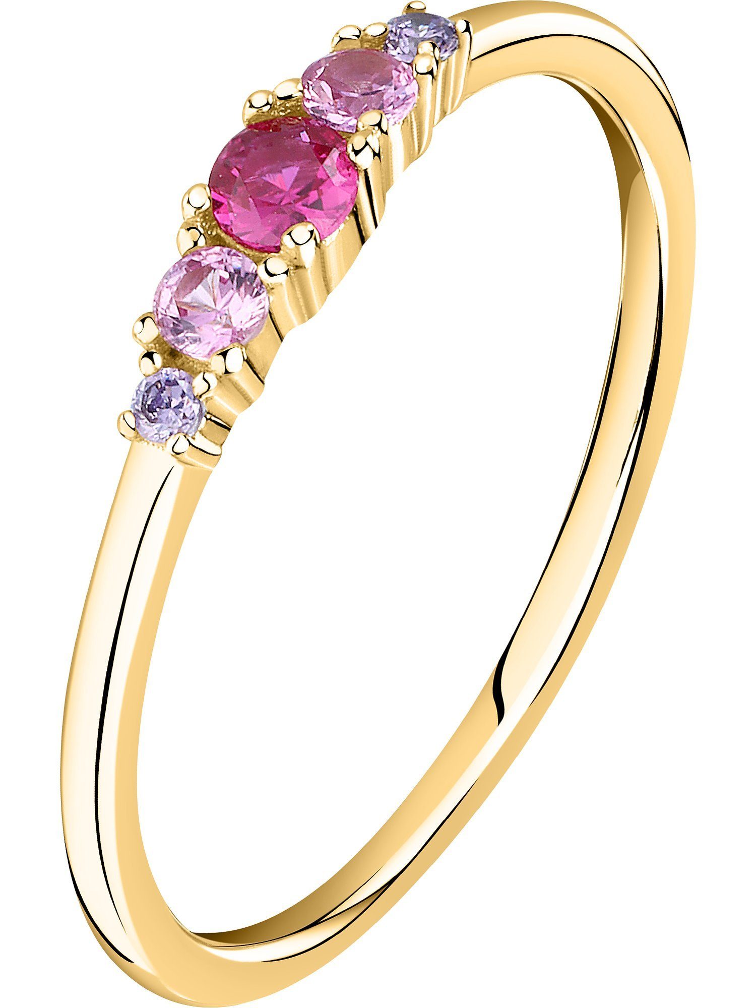 Silberring CHRIST Damen-Ring 925er Silber 5 Zirkonia
