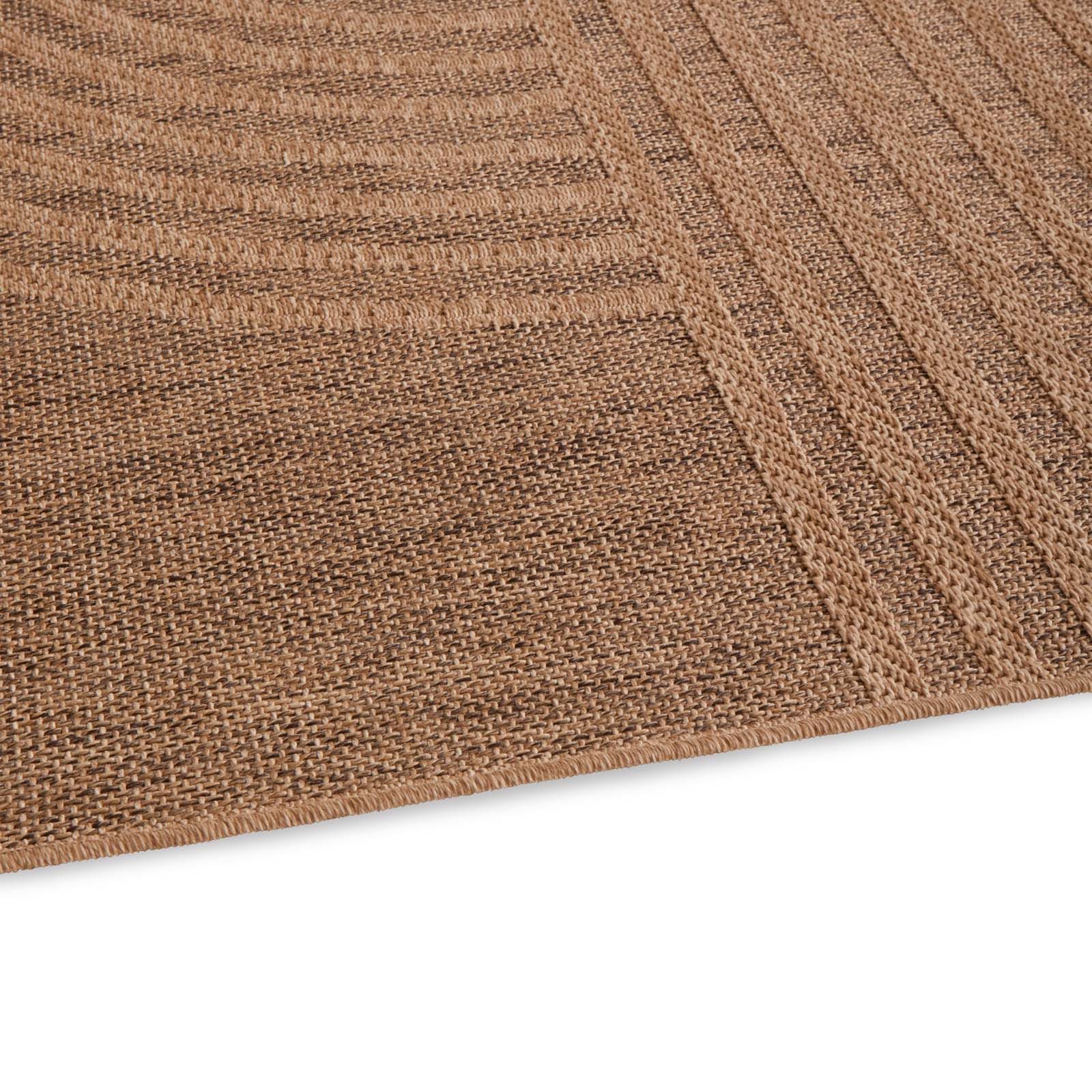 TaraCarpet Teppich TaraCarpet Borneo Talco Outdoor Teppich – Wetterfester Indoor & Outdoo, rechteckig, Höhe: 6 mm, Küche Wohnzimmer Terrasse Garten Balkon beige – Bild 4 von 5