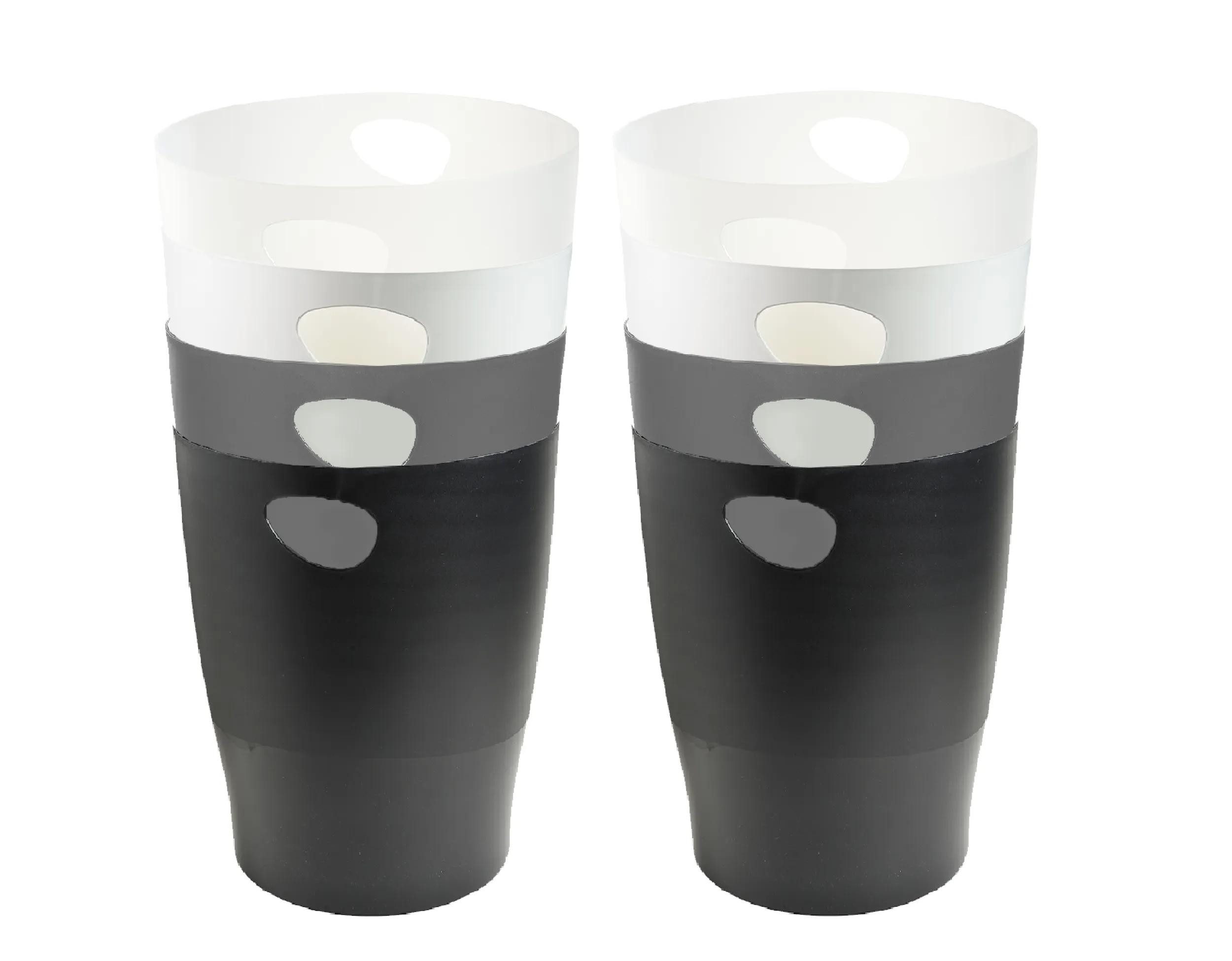 EXACOMPTA Papierkorb 8x Papierkorb ECOBIN, 15 Liter, Office - Farben sortiert - 45398D, Papierkorb