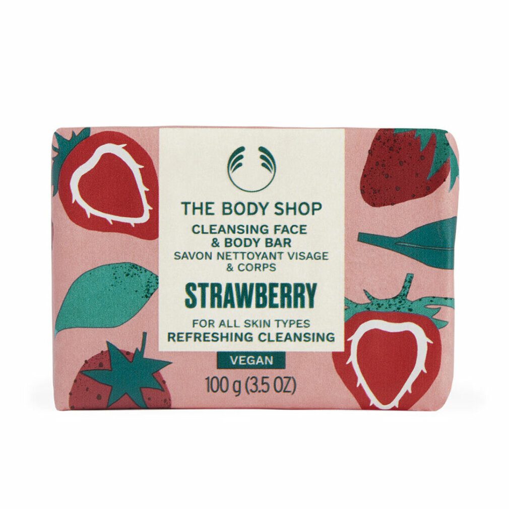 The Body Shop Feste Duschseife Feste Gesichts- und Körperseife Strawberry (Cleansing Face & Body Bar)