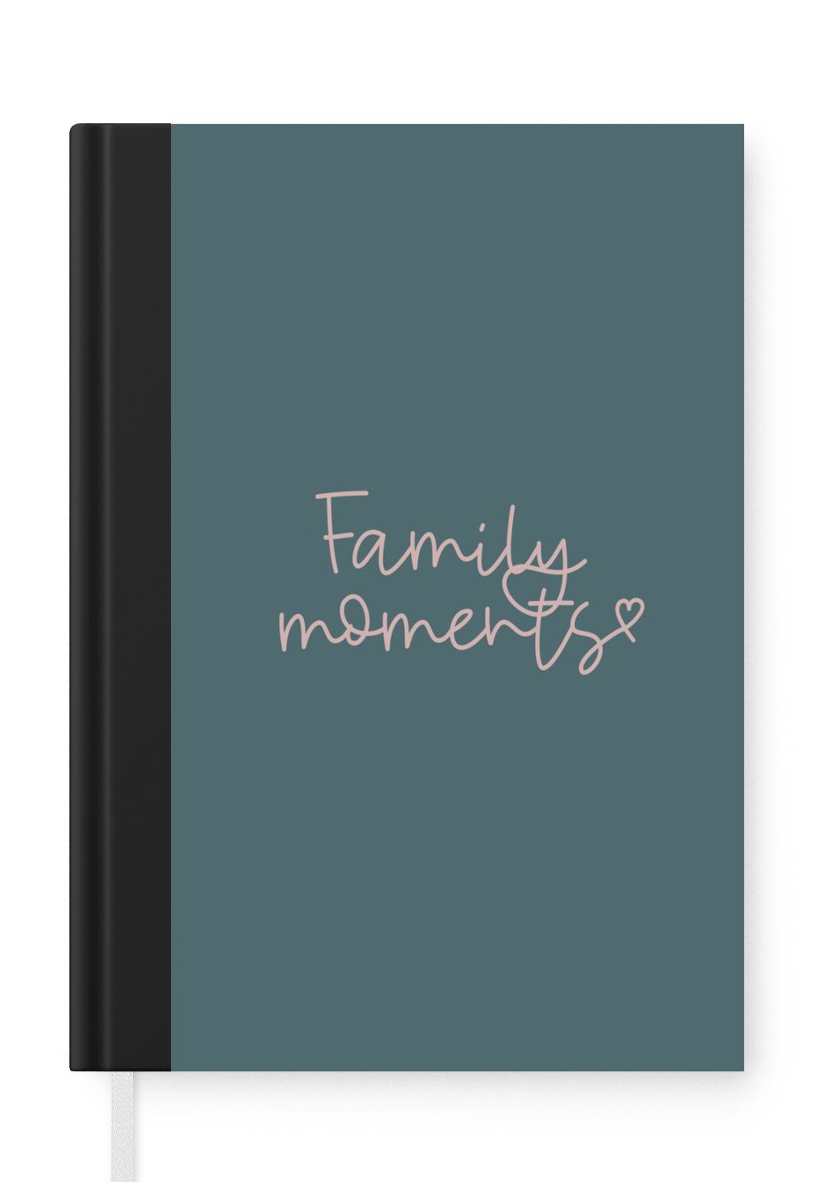 MuchoWow Notizbuch Sprichwörter - Zitate - Familie - Familienmomente, Journal, Merkzettel, Tagebuch, Notizheft, A5, 98 Seiten, Haushaltsbuch