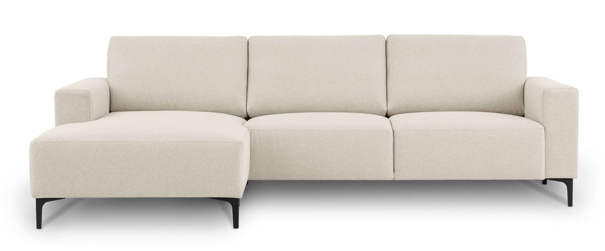 Home affaire Ecksofa Tournon, L-Form, Breite 262 cm, Webstoff, Chenille, Designsofa im nordischen Stil, Wellenunterfederung, Metallfüße