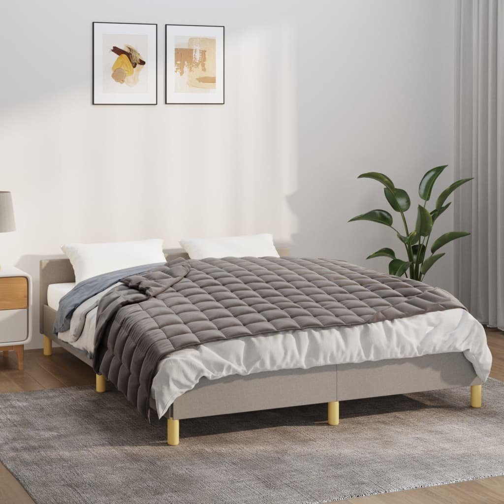 vidaXL Bettüberwurf Gewichtsdecke Grau 140x200 cm 6 kg Stoff