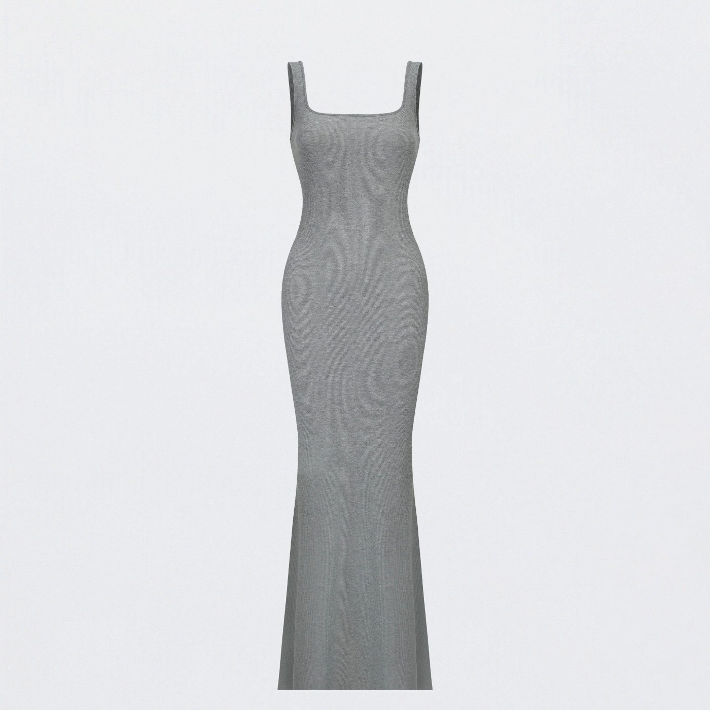 cfab by creamy fabrics Jerseykleid Ribbed Tank Top Maxikleid-Grey Melange-X günstig online kaufen
