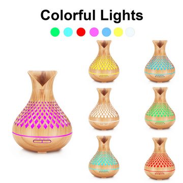 REDOM Luftbefeuchter Luft Befeuchter Aroma Diffuser Duftöl Öle Diffusor Aromatherapie 500ml, 0,50 l Wassertank, Fernbedienung 7 Farbe LED BPA-Frei ohne Öle Schlafzimmer Spa Büro Yoga