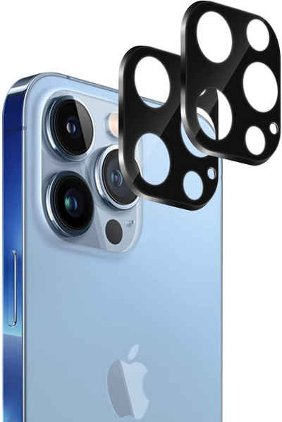 MSM Schutzfolie »2X 3D Schutzglas für iPhone 13 Pro / 13 Pro Max Kamera Linse Panzerfolie Schwarz«, (2-St)