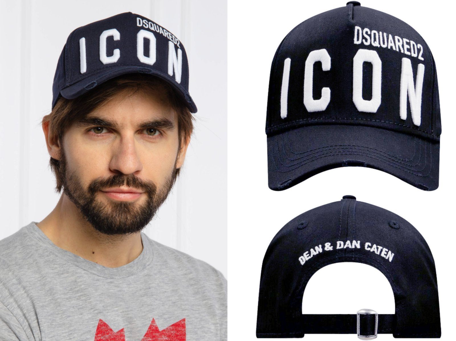 Cap Dsquared2 DS-192-Dunkelblau-Weiss Baseball