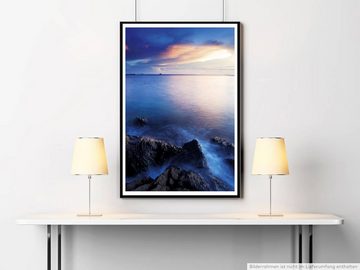 Sinus Art Poster 60x90cm Landschaftsfotografie Poster Sonnenaufgang über dem Ozean