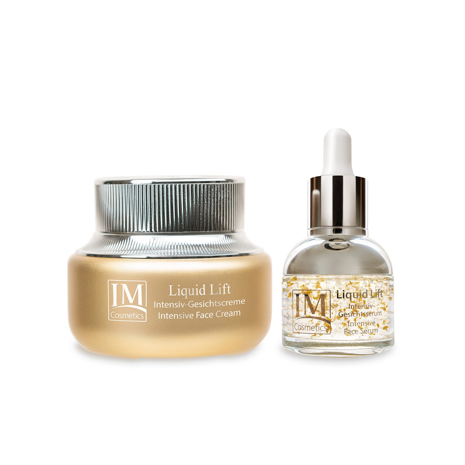 Genius Anti-Aging-Creme IM Cosmetics Liquid Lift - entwickelt mit Dr. Michaela Fuchs Deluxe-Set 2-tlg., Polytropin, Kolloidales Gold (18 Karat), Kolloidales Platin