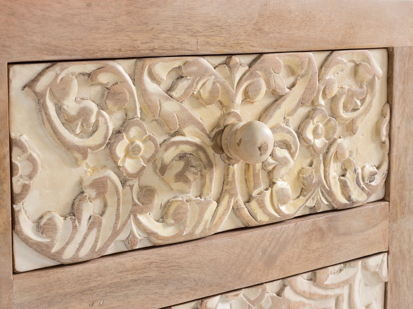 massivum Kommode Delhi Bad Unterschrank aus Massivholz (1 St)