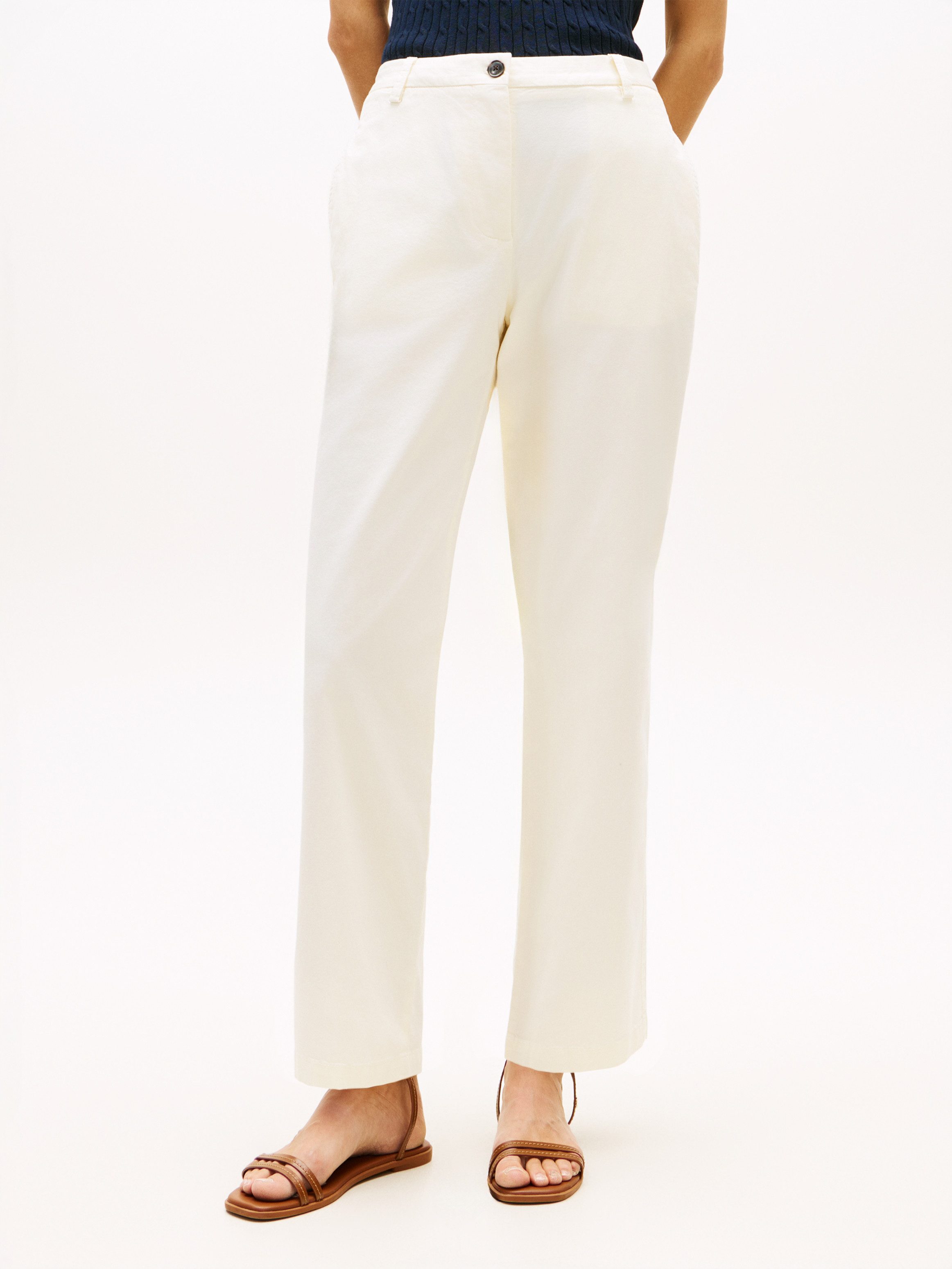 Tommy Hilfiger Chinohose CO GMD SLIM STRAIGHT CHINO mit mittlerer Leibhöhe