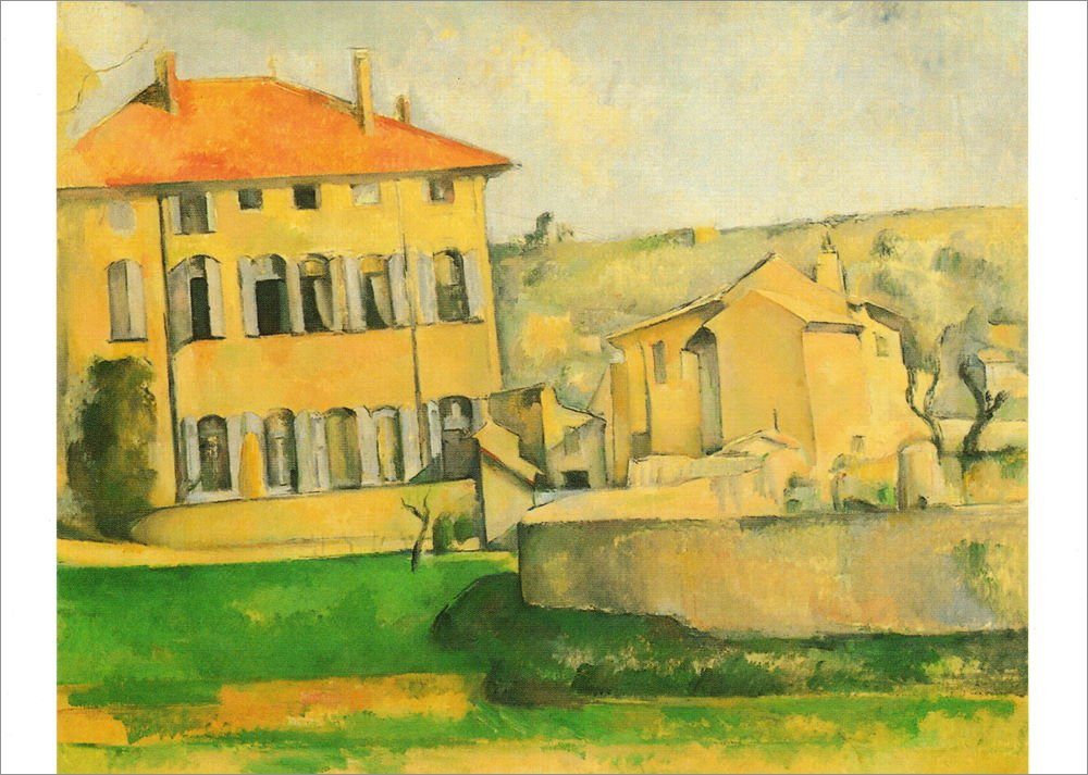 Postkarte Kunstkarte Paul Cézanne "Das Landhaus Jas de Bouffan"