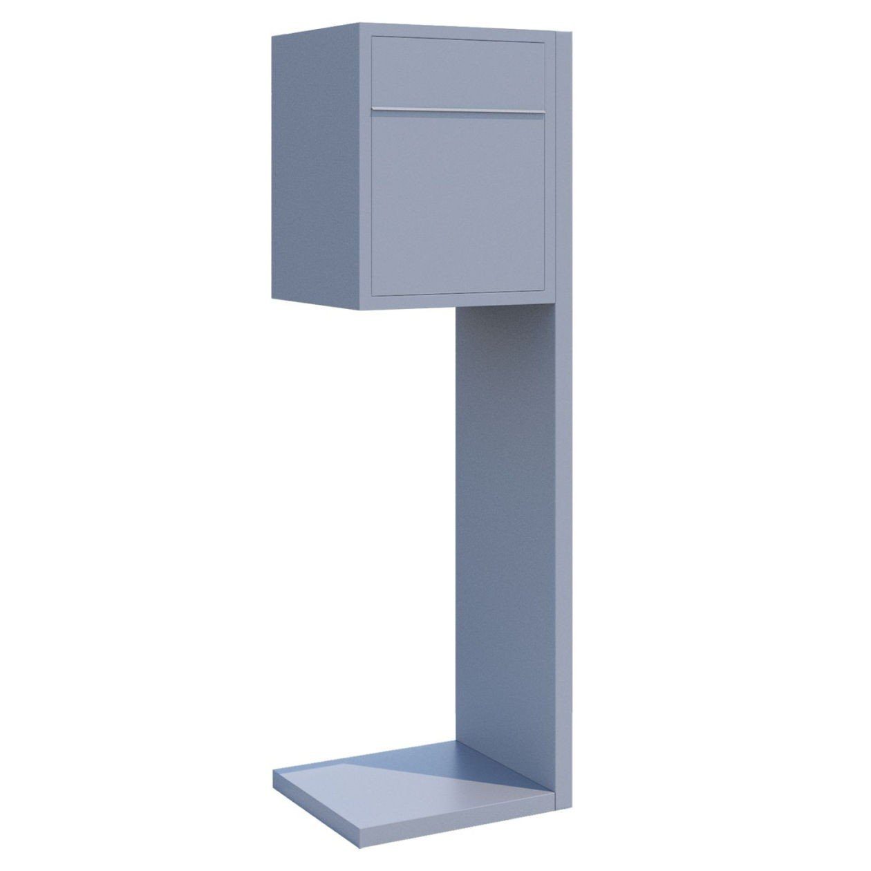 Bravios Briefkasten Standbriefkasten Hermes Grau Metallic