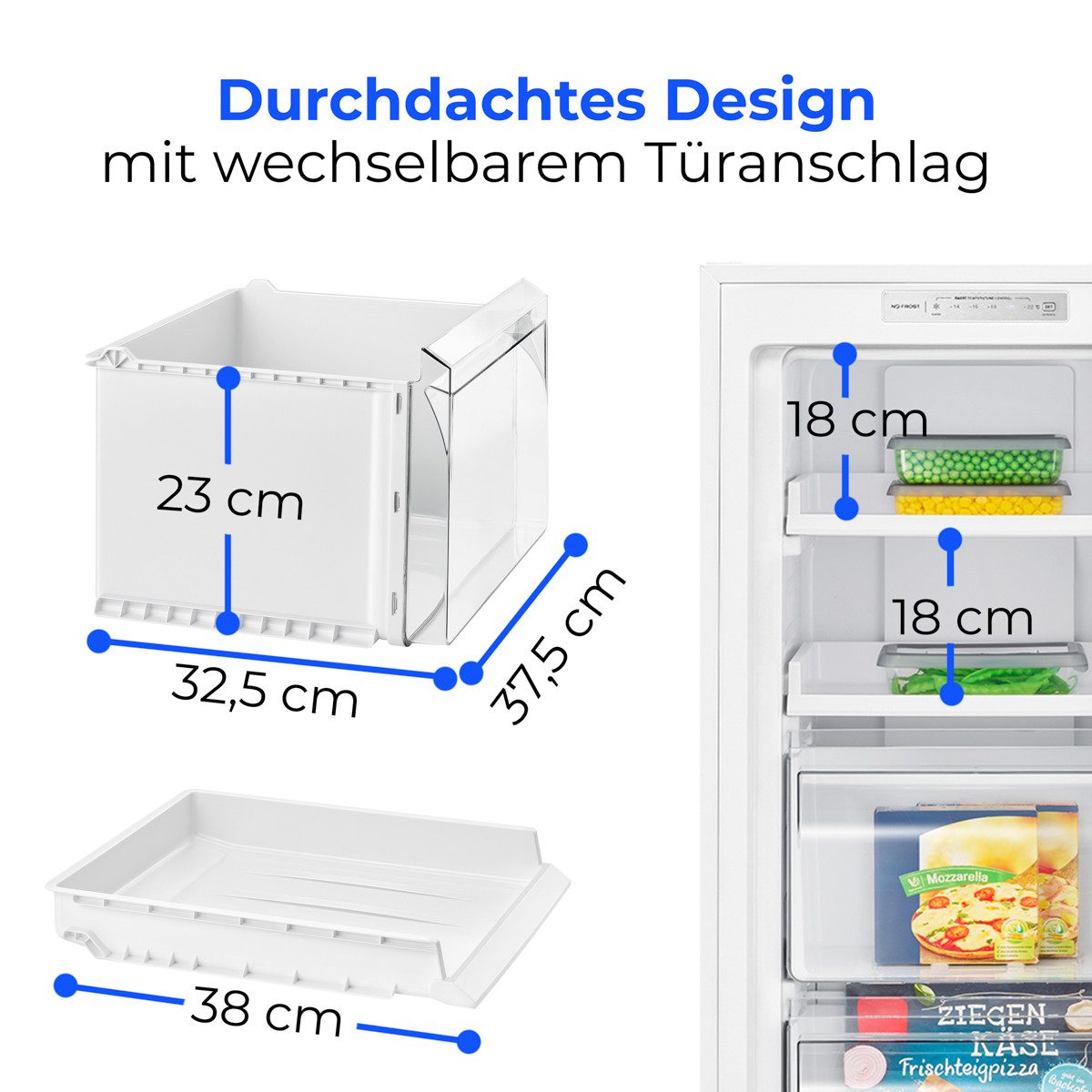 BOMANN Gefrierschrank GS 7366, 170.5 cm hoch, 54 cm breit, Gefrierschrank Nofrost, Energieklasse D, 171cm