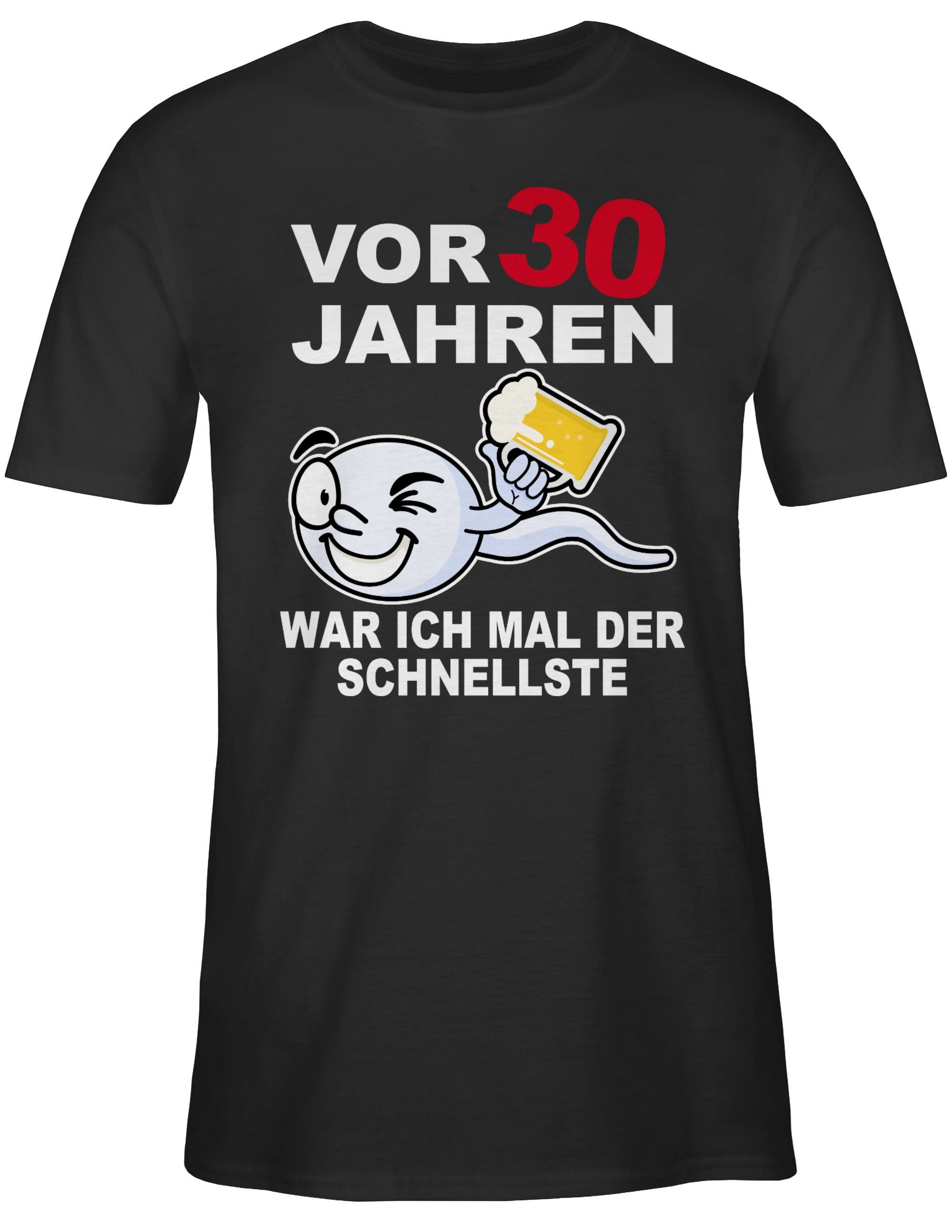 Geburtstag 30. T-Shirt der 02 Vor - schnellste witzig Shirtracer ich lustig mal war 30 Jahren Geschenk Schwarz