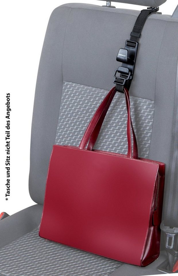 KEWAGO Handtasche Auto Handtaschenhaken für die Kopfstütze.  Handtaschenhalter Autositz. (1-tlg), In der Länge verstellbar, 2 Haken  nutzbar