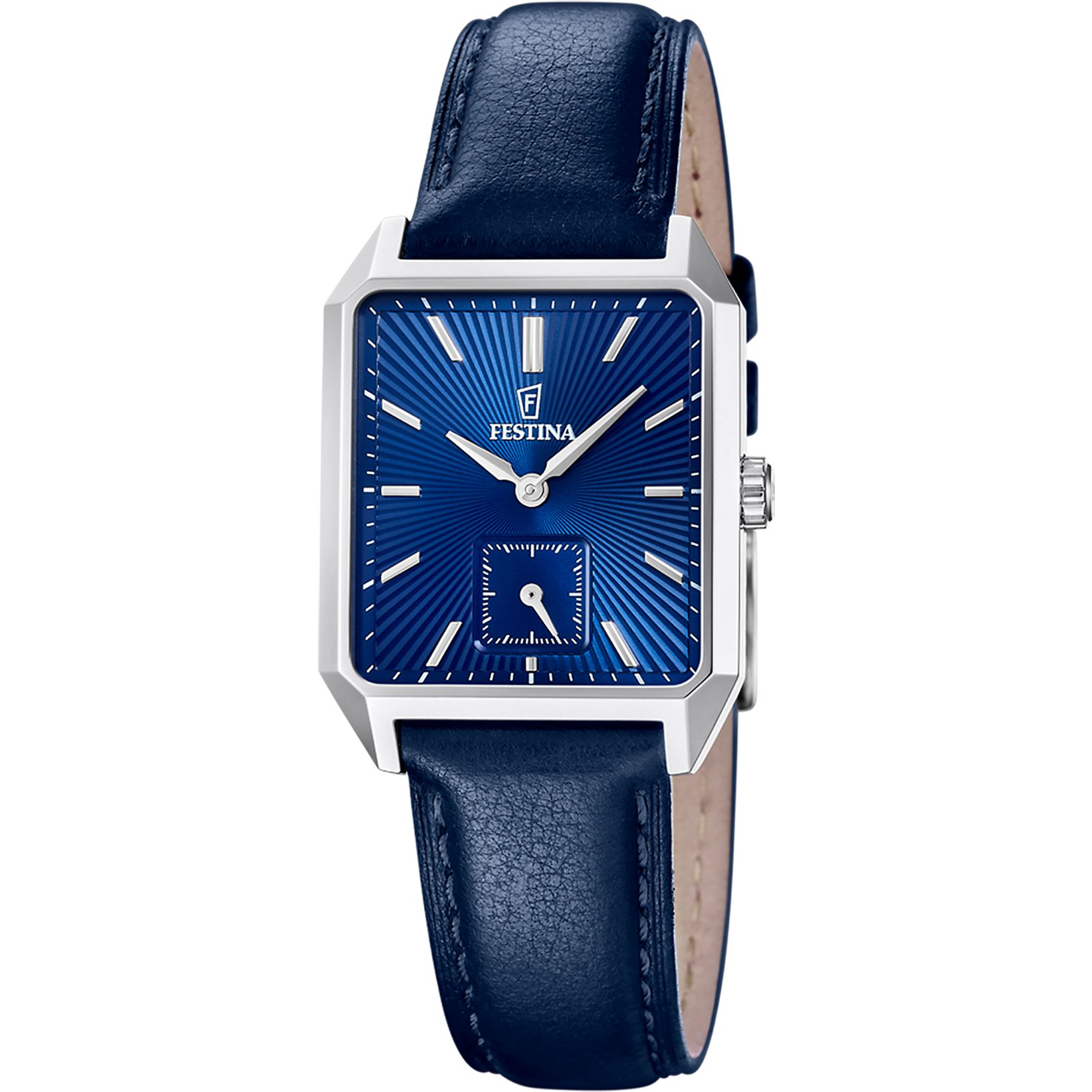 Festina Quarzuhr On the Square F20779_3, Armbanduhr, Damenuhr, Herrenuhr, Lederarmband, analog