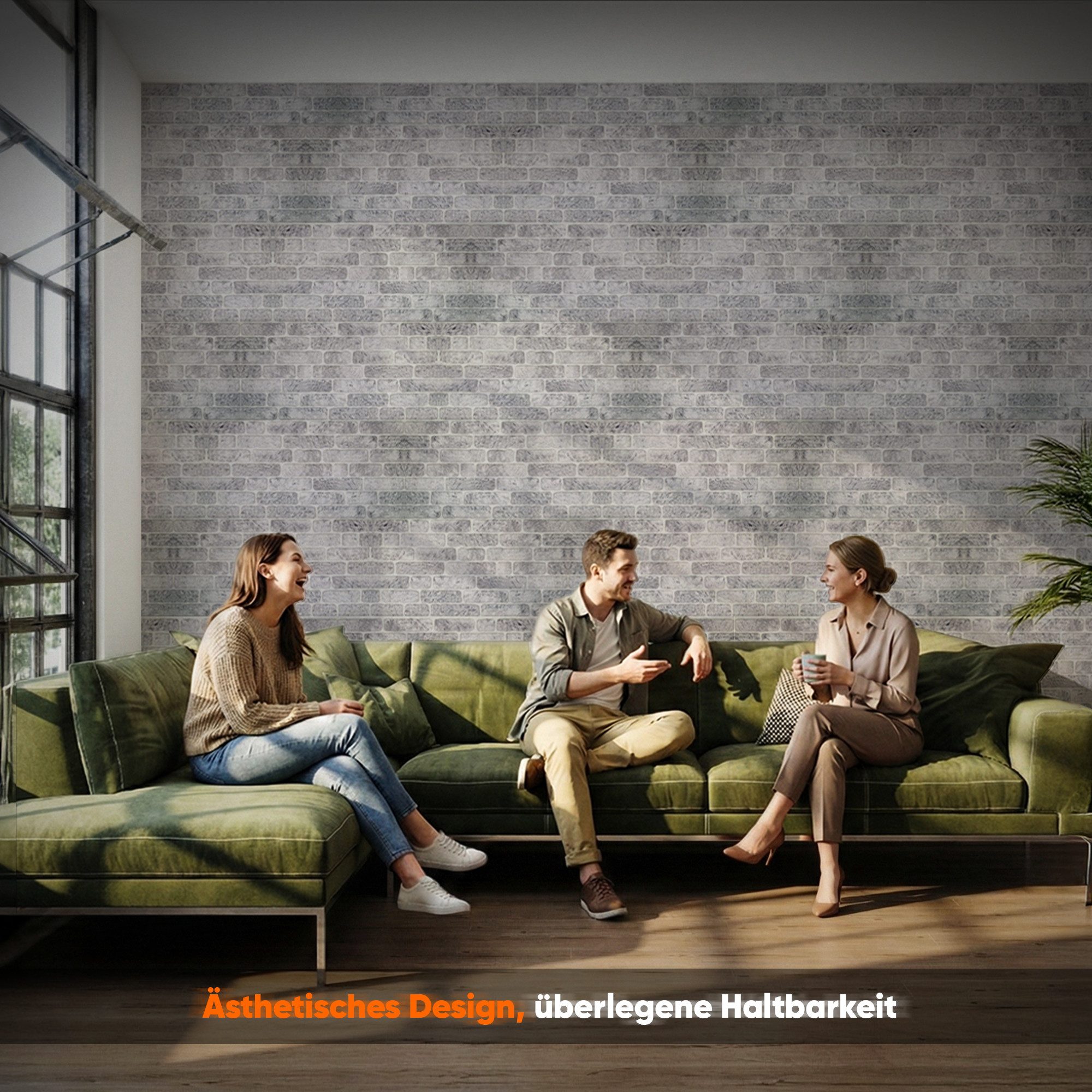 IZODEKOR 3D Wandpaneel EPS Styropor Wandverkleidung in Steinoptik – für Innen & Außen, BxL: 50x100 cm, 0,50 qm, (1er- oder 10er-Set, optional mit 4 Montageklebern) wasserfest, leicht zuschneidbar, außen mit UV-Schutz