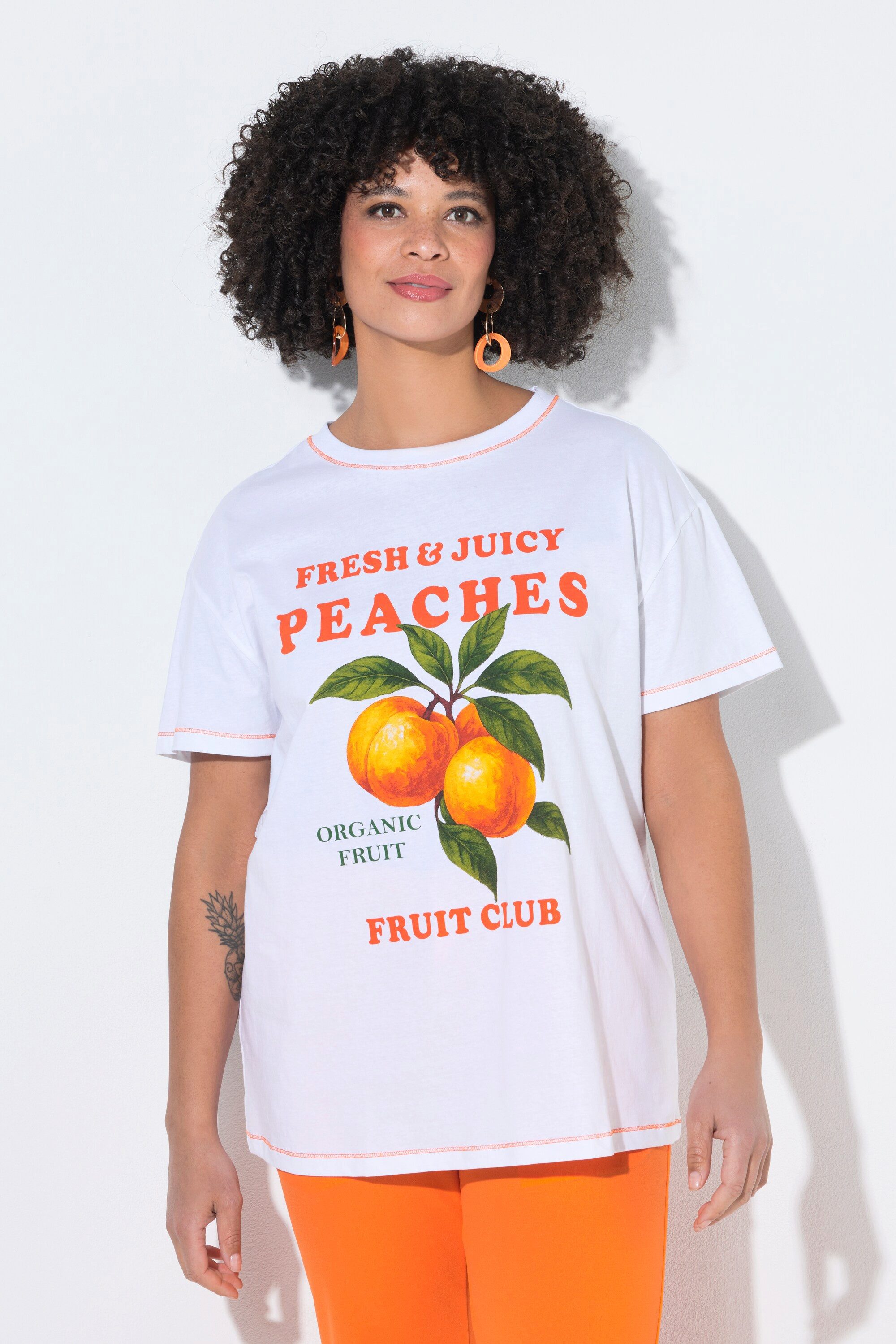 Angel of Style T-Shirt T-Shirt Boxy Passform Pfirsich-Motiv