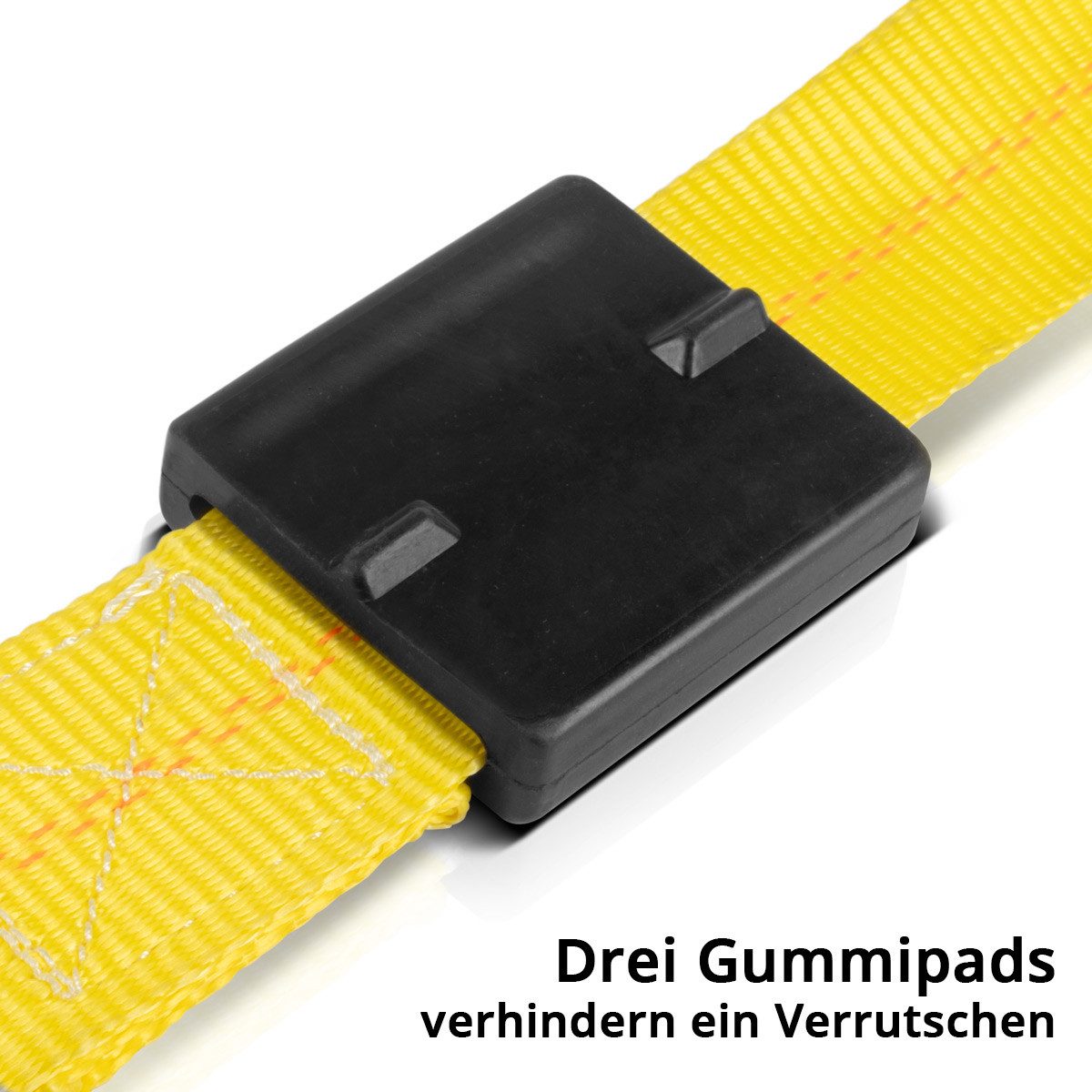 STAHLWERK Spanngurt Radsicherung TRS-50 ST 2er Set 3 m x 50 mm 2.250kg (Packung, 2-St., Set) mit Ratsche und Haken