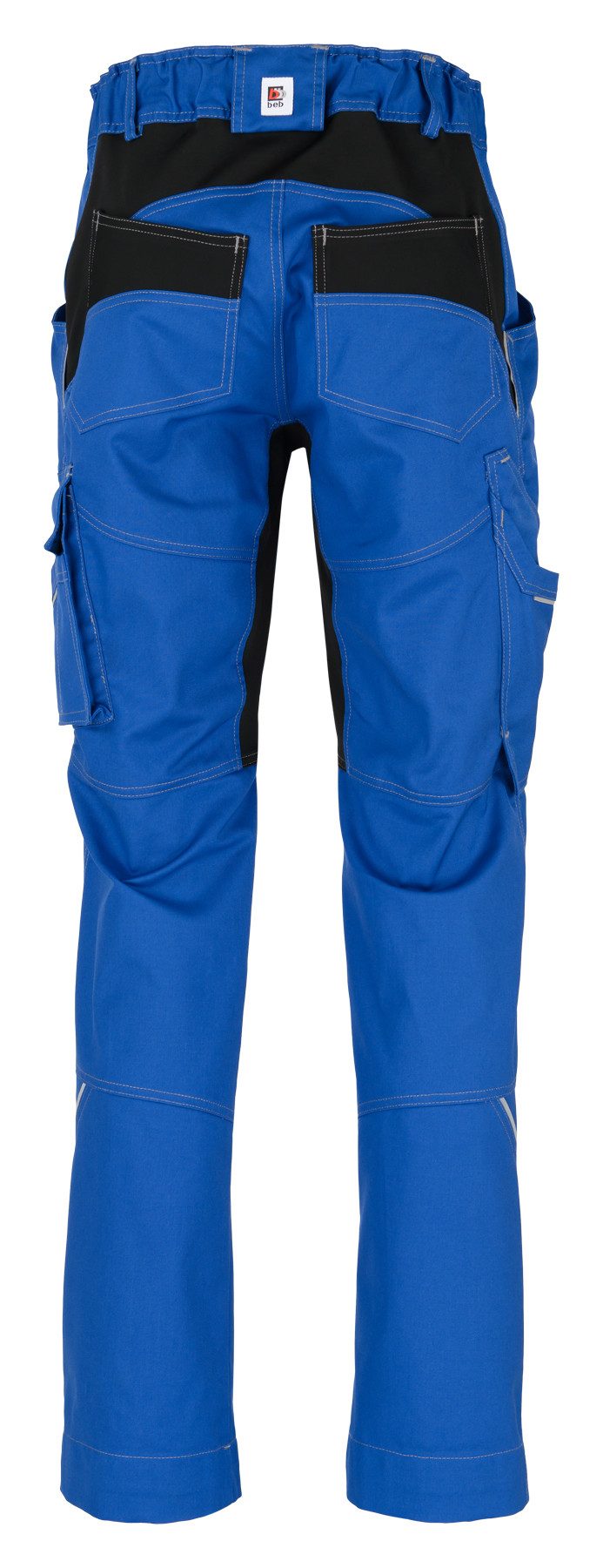 BEB Arbeitsbundhose beb HANDWERK Herren Bundhose FLEX Polyestermix Kornblau/Schwarz