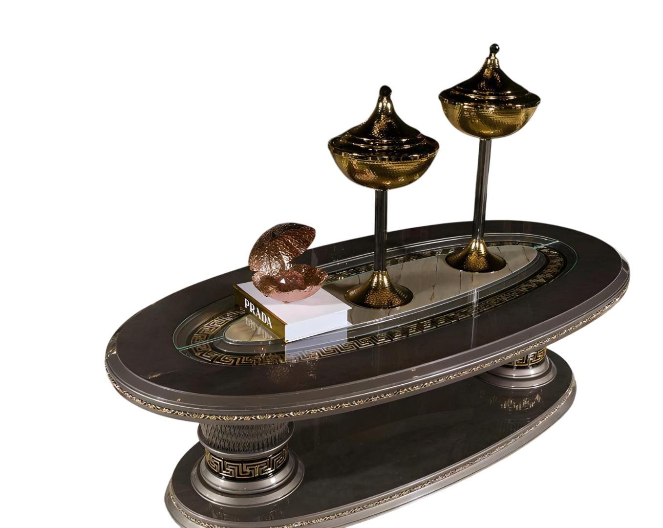 JVmoebel Couchtisch Silberner Holz-Couchtisch mit modernem Design und robuster Oberfläche (Packung), Made in Europe