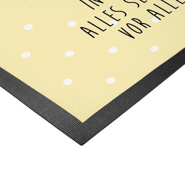Fußmatte Fledermaus Flügel - Gelb Pastell - Geschenk, lustige Sprüche, gute La, Mr. & Mrs. Panda, Höhe: 0.6 mm
