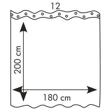 Kleine Wolke Saunatuch Duschvorhang "Bathroom", (1-St), Motiv