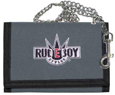Rudeboy Stylee Geldbörse Wallet Classic mit Kette und Klettverschluß für Erwachsene u. Kinder, verchromte Kette mit Karabiner