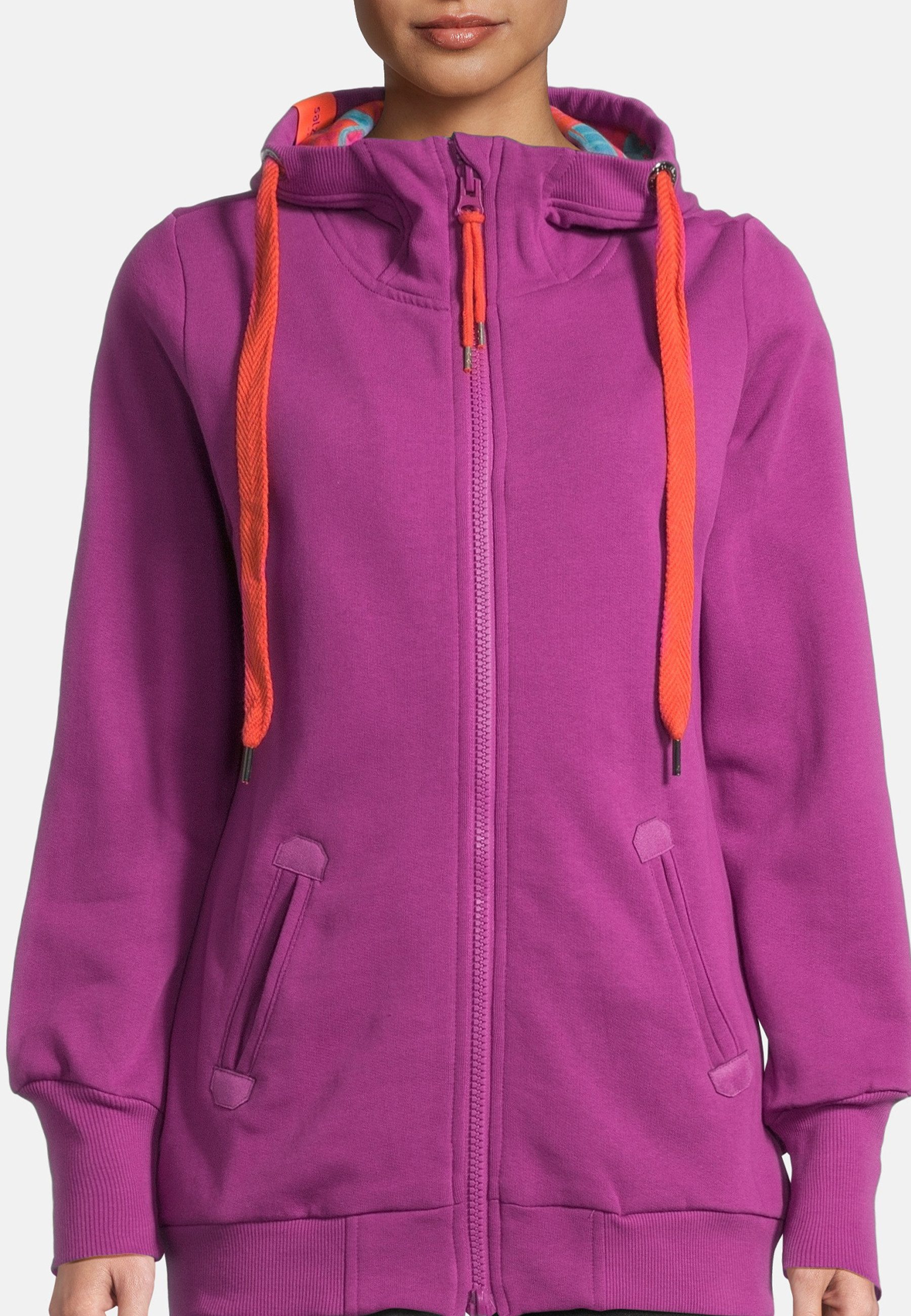 salzhaut Sweatjacke REFFEN Damen Leicht tailliert weiche, bequeme Sweatjacke, Hoodiejacke, Indoorjacke zum Verlieben!