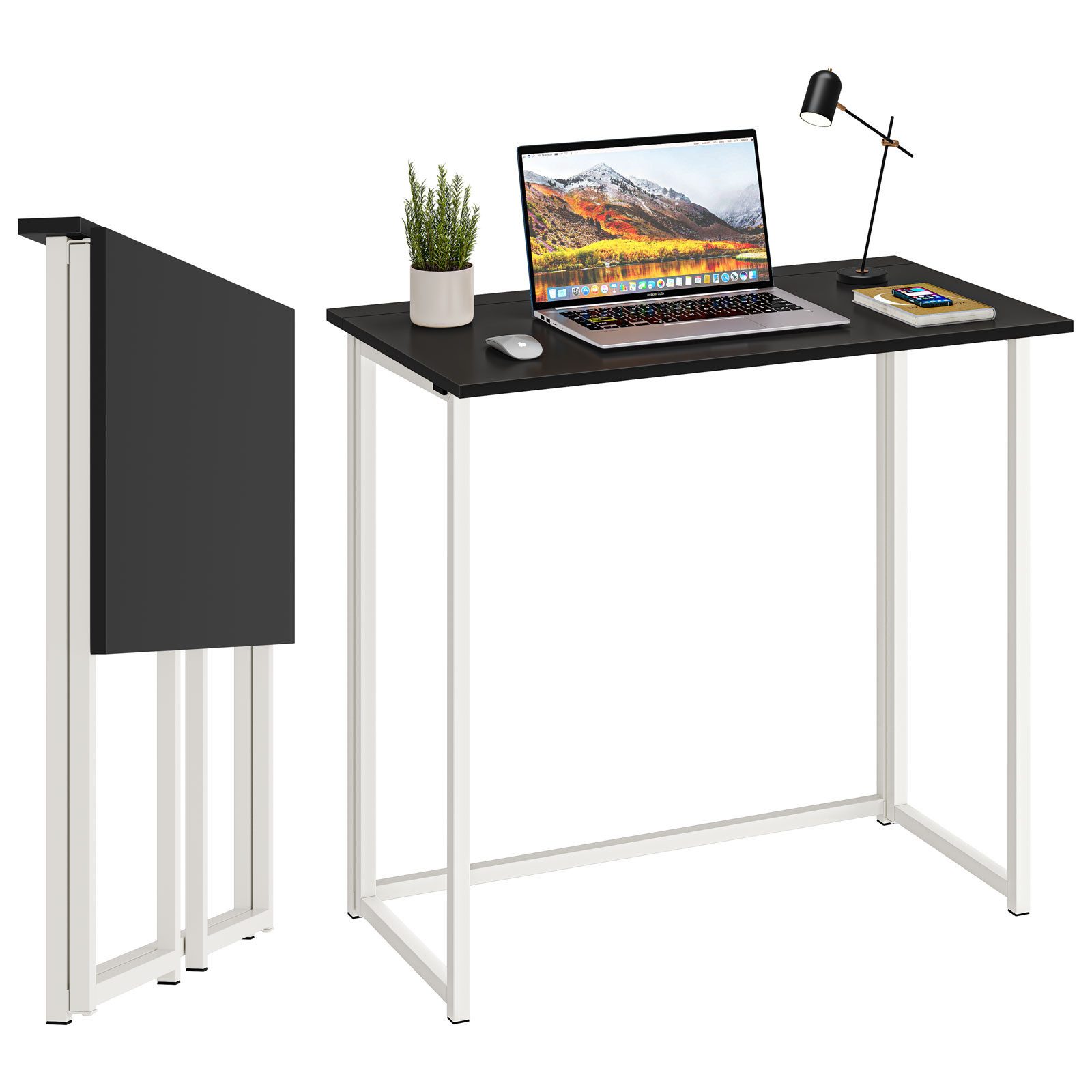 NAIMP Schreibtisch faltbar Computertisch Klapptisch Arbeitstisch Bürotisch günstig online kaufen