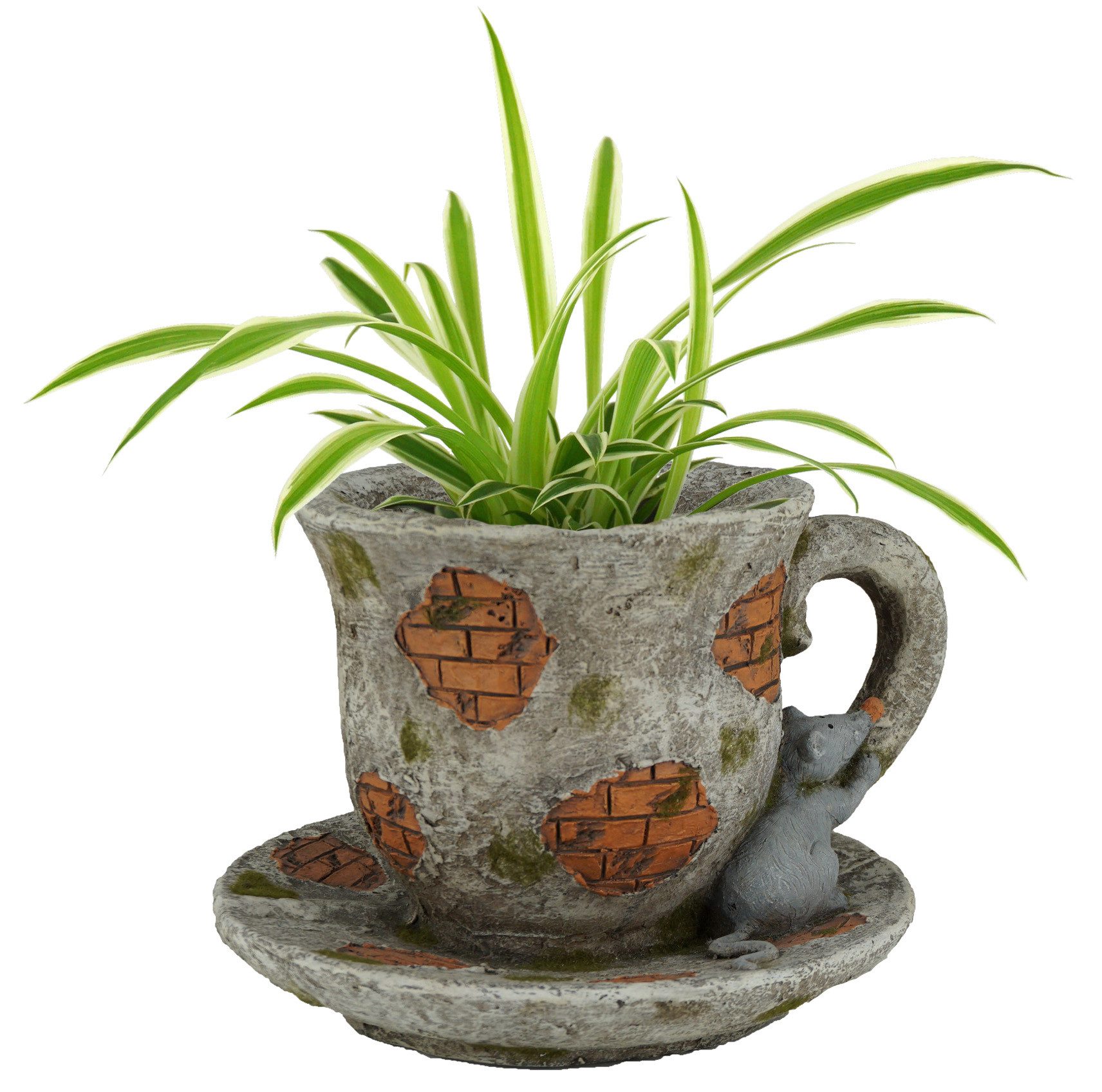 abc HOME Blumentopf Pflanzentopf Tasse, Ziegelsteinoptik, günstig online kaufen