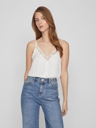 Spaghettitop VICAVA V-NECK LACE SINGLET- NOOS